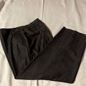 Larry Levine Woman —- denim black slacks 18w